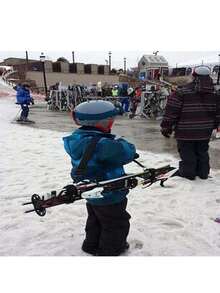 （魔术贴绑带方向随机）红色耳朵设计手持式双板滑雪固定器、滑雪板固定带、滑雪板肩带 - 彩色 - 查看 4