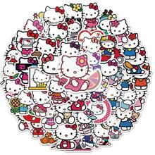 SANRIO 50-100 de bucăți de autocolante drăguțe din colecția Hello Kitty - Decor graffiti din PVC pentru telefoane, skateboard-uri, chitare și frigidere - DMX0211DMX1201-100 bucăți - Vizualizare 5