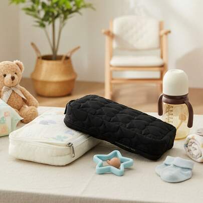 1入組防水嬰兒衣物收納袋，分隔式個隔收納污染衣物，母嬰出行使用整理袋