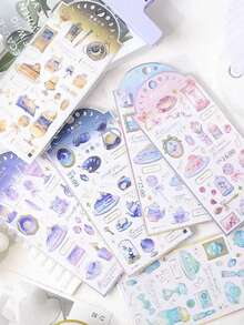 3D立体环氧树脂水晶贴纸、树脂贴纸、梦幻月亮系列贴纸 - 彩色 - 查看 9