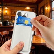 Elastic Magsafe Cardholder Slim Leather Magnetic Wallet Built In Magnet Designed Magnet Phone Bag Cover CellPhone Credit Card Holder For Apple12/13/14/15/16 Pro Max & Magsafe Case A-Z Gold Pattern - White - View 9