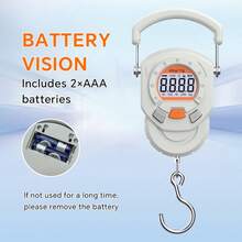 - Báscula de equipaje portátil de 60 kg / 120 lb para colgar con mango ancho gris para el hogar, granja, caza al aire última int - A - Ver 6