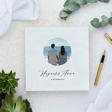 Personalized Wedding Guest Book With Name And Photo Theme, Square Wedding Guest Book, Wedding Book, With Alphabet Name, Hardcover Photo Album Wedding Guest Book, Wedding Guestbook, Customized Photo Wedding Guestbook, Wedding Keepsake, Wedding Scrapbook, Wedding Book, Single-Sided Customized Wedding Book, 36-Page Wedding Book, Customized Guest Book - White - View 3