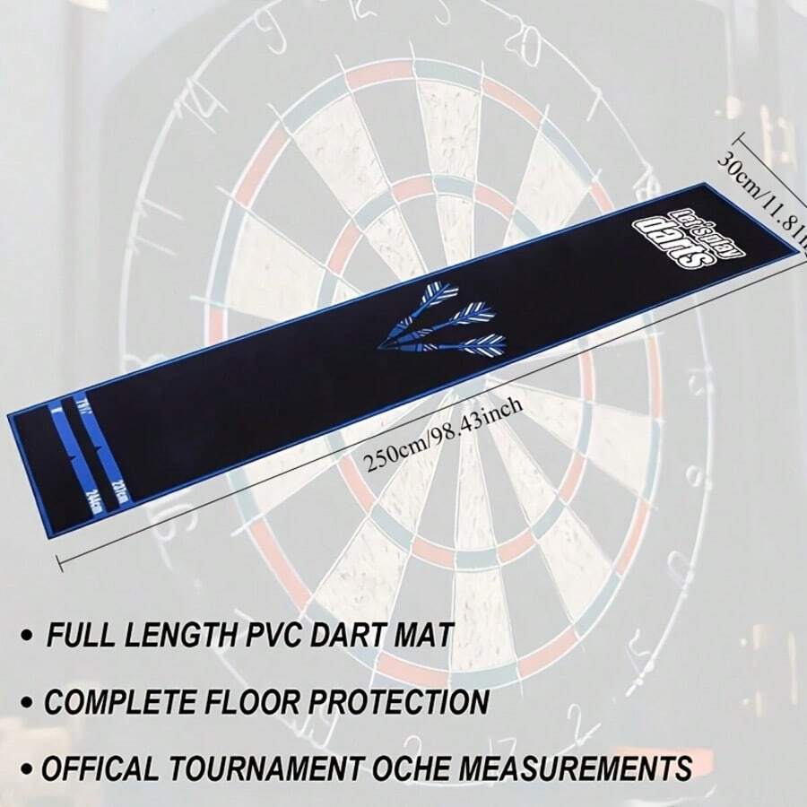 Professional Dart Mat With Official Throwing Line, Durable Non-Slip Dart Mat Suitable For Steel Tip And Soft Tip Darts, Protective Floor Mat To Protect Floor And Dart Tips, Ideal For Game Room, Home, Bar, Club, Competition And Daily Dart Practice, Essential Accessory For Dart Players