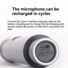 2个专业VHF无线手持麦克风系统，可充电接收器，电池续航6小时，传输距离100英尺，适用于唱歌、卡拉OK、教堂、演讲、婚礼、派对等场合。 - 查看 7