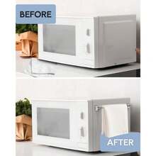 Toallero magnético para refrigerador - Paquete de 2 Barras de Cortina magnéticas para Puerta de Metal con Longitud Ajustable (Pa - como en la foto - Ver 4