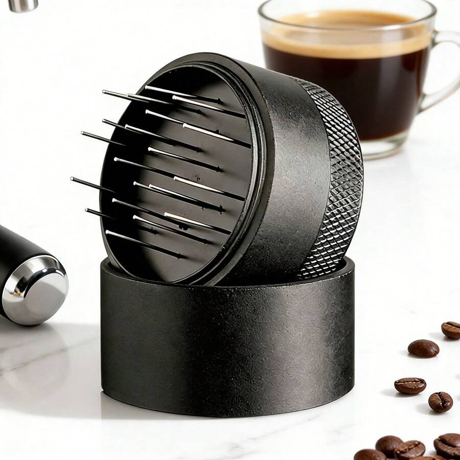 51mm, 53mm, 58mm Optional Stainless Steel Coffee Powder Mesh, With Base Loose Powder Needle, Coffee Powder Mesh, Coffee Handle Loose Powder Accessory