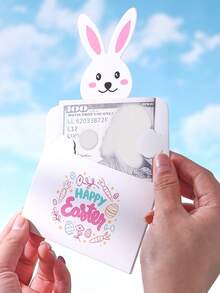 5pcs Rabbit Cards-Holiday/Party Activities & Supplies Decoration Easter - 5 Rabbit Card Sleeves - View 5