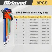 Juego De Llaves Allen De Extremo Plano De Tipo Alargad 9pcs - 1 - Ver 2