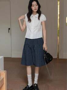 Women Skirts - Navy Blue - View 5
