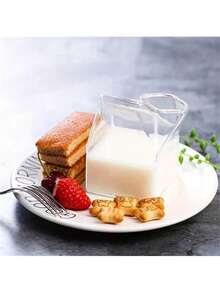 1 chiếc cốc sữa hình hộp sữa sáng tạo, bình nước thủy tinh trong suốt, thích hợp đựng nước ép, cà phê, trà, quà tặng sinh nhật và quà Giáng sinh. - Xem 13