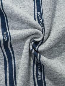 2pcs Men's Cardigan Pajama Set, Short Sleeve Top And Shorts, Breathable Moisture-Wicking Loungewear - Light Grey - View 5