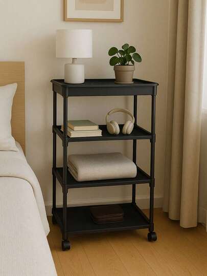 carrito de 4 NIVELES organizador para áreas de la casa cuarto, cocicna sala, tela y platico