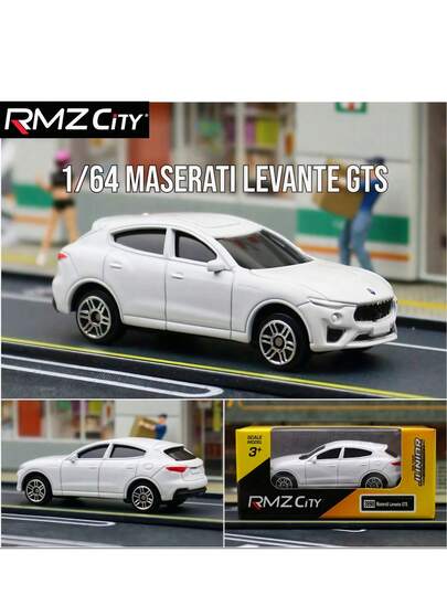 RMZCITY 3 pulgadas Maserati LEVANTE de aleación, versión en miniatura, manejo suave, modelo de diorama, decoración coleccionable, regalo para fiestas