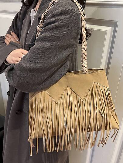 New Arrival Large Capacity Elegant Tassel Fashion European And American Casual Versatile Shoulder Bag