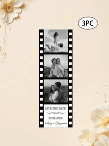 1/3pcs Personalized Photo Strip Greeting Card,Customize Photo And Text,Custom Photo Booth Memory Keepsake,Save The Date Photo Strip,Photo Booth Save The Date,Wedding Photo Booth Overlay,Photo Strip Wedding,Photo Booth Strip - Multicolor - View 8