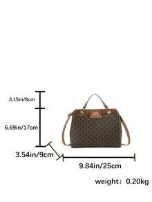 Autumn/Winter New Gao Ao Ji Letter Print Women Handbag Shoulder Bag - Brown - View 10