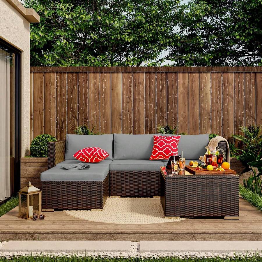 Patio Sofas - Grey - View 1