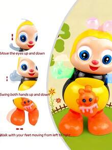 Juguete de abeja bailarina con música y luces LED, puede caminar, girar el Body, juguete interactivo de aprendizaje sensorial. Juguete de abeja bailarina, juguete de abeja, juguete para niños. - Abejas bailarinas - Ver 4