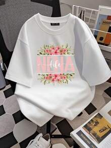 Women T-Shirt Print Nena Life Nena Grandma Nena Grandmother T-Shirt Hoodie - 白色 - 查看 2
