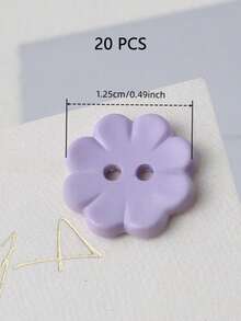 20/40颗1.25-1.5厘米彩色树脂塑料八瓣梅花纽扣,适用于服装配饰、针织衫、外套、手工缝制装饰、情人节DIY材料、服装工艺品、美术用品、缝纫配件 - 八瓣花 - 查看 22