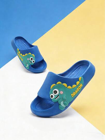 Cute Dinosaur Kids Foam Slippers, Fresh Childlike EVA Soft Bottom Boys/Girls Summer Indoor/Outdoor Shower Sandals