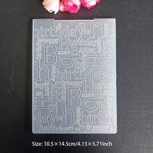 2D Embossing Folders For Card Making Embossing Machine Template For Scrapbook Paper Craft Album Stamps Decor DIY Greeting Card Making Geometric Diagonal Pattern / Butterfly And Flower / Birthday-Themed Text / Handwritten Background / Handwritten Background - 2D - View 5