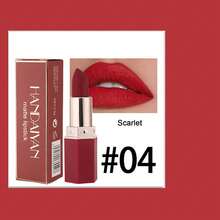 HANDAIYAN 6-Sided Matte Moisturizing Lipstick, Velvet Makeup Effect, Single Piece, Long-Lasting Color, Fashionable Luxury Lipstick, Suitable For Halloween, Christmas, Holidays, Parties And Daily Makeup, Holiday Travel Essential Cosmetics, Net Weight: 3.5g - 4 - Xem 5