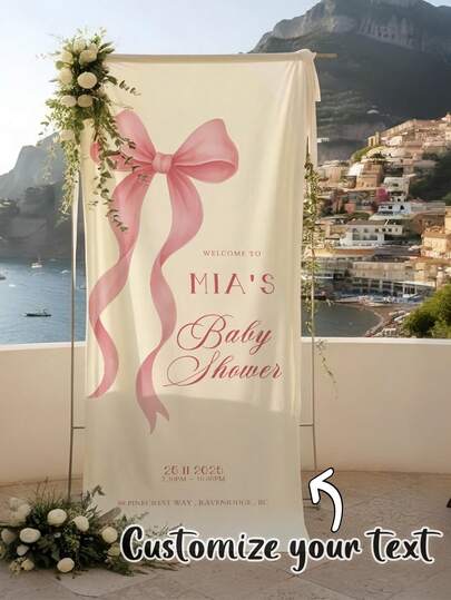 Custom Multi-Size White Welcome Banner - Personalized Name/Date/Text, Bunting Fabric. Simple Wedding Signage With Personalization. Ideal For Lawns, Gardens, Living Rooms. Event Backdrop Perfectly Suited To Weddings, Birthdays, Baby