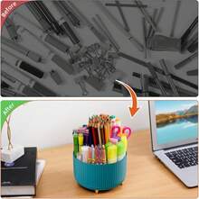 Marbrasse Desk Organizer, 360-Degree Rotating Pen Holder, Desk Organizers And Accessories With 5 Compartments Pencil Organizer, Art Supply Storage Box Caddy For Office, Home(Green) - ColorB - 查看 7