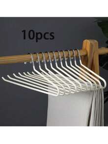 10pcs/5pcs/1pc Pants Hangers Space Saving, Open Ended Metal Pant Hangers, Non Slip Jean Hangers For Men And Women, Closet Storage Organizer For Clothes Leggings Slacks Trouser Ties,Best Gifts,Suitable For Home, Hotel, University Back To School - View 16