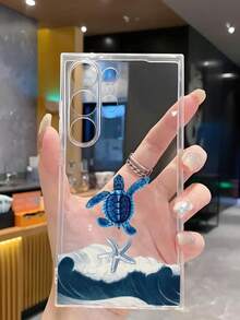 1个软壳手机壳，图案为海龟和海星在波浪中游动，兼容华为荣耀、Galaxy A04e/12/A13/A14/A34/A50/A52/A53/A54/S21/S22/S23/S24/S25/S25 Ultra/S25 FE/S26/S26 Plus/S26 Ultra/S26 Edge、6A/7A/8A、12T/13T/15T/15T Pro，国际版，非国内版。 - 無色 - 查看 5