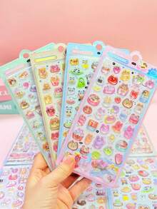 3D/DIY Stickers, Transparent Solid Stickers, Interchangeable Collectible 3D Stickers, Reusable Self-Adhesive DIY Decorative Stickers, Children's Interactive Stickers, Daily Decorative Stickers, Party Decorative Stickers, Children's Sticker Games, Office And School Decorative Stickers - Multicolor - View 6