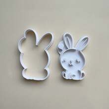 3D Cute Rabbit & Chick Cookie Cutter Mold, Easter Cartoon Rabbit Fondant Cookie Cutter, Easter Element Pattern Cookie Mold, DIY Kitchen Baking Tool - View 4