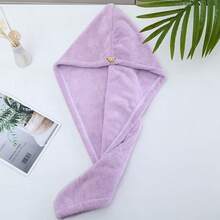 1条/2条超细纤维干发巾，湿发擦干巾，卷发防毛躁干发巾，睡眠帽 - A - 查看 8