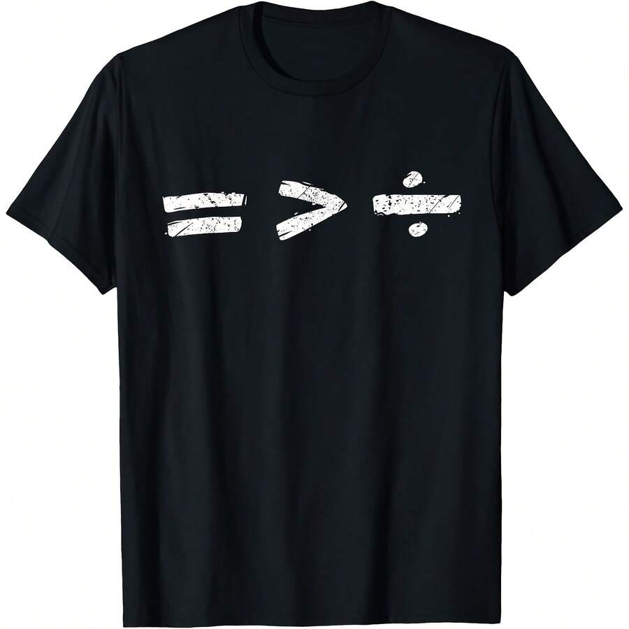 Equality Is Better T Division Equal Rights Math Symbol T-Shirt - Black - View 1