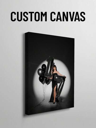 Customizable Family Photo Canvas Painting With Frame, Personalized Family Canvas Painting, Printed Market Custom Canvas Painting, Multifunctional, Reusable, Exquisite Decoration, Fashionable