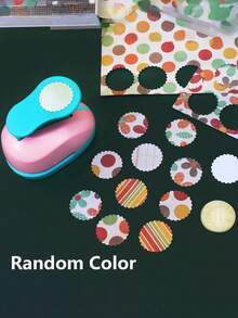 (Màu sắc của máy dập nổi là ngẫu nhiên, hình ảnh không hiển thị tất cả các màu, sản phẩm thực tế nhận được có thể khác) 1 Máy dập nổi hình dạng con dấu/hình khối lượn sóng/hình tròn lượn sóng/hình xoắn ốc dễ dàng tự làm - Nhiều kiểu dáng - Xem 5