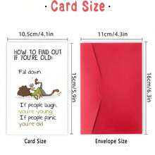Hilarious Snarky Birthday Card For Anyone - Perfect For Men, Women, Friends Funny 'How To Find Out If You're Old' Design - A - View 2