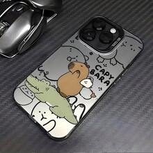 おしゃれなスマホケースfor  16 Pro Max/16 Plus/16 Pro/16/15 Pro Max/15 Plus/15 Pro/15/14 Pro Max/14 Plus/14 Pro/14/16E/13 Pro Max/13 Pro/13/12 Pro Max/12 Pro/12/11 Pro Max/11 - 透明な黒 - チェックする 2