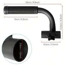 1-Inch & 2-Inch Barbell Landmine Handle Attachment, For Strength Training - Black - View 10