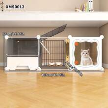 Modular Kitten Cage With Detachable Litter Box, Indoor Small Cat Activity Fence, Disassemblable Small Pet Cage - Multicolor - View 4