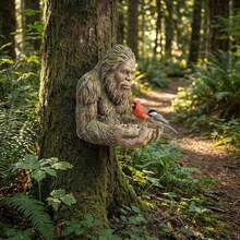 神奇大脚怪树脂喂鸟器 - 防风雨花园装饰，可悬挂于树上，适用于后院树木、栅栏和观鸟点。可装入鸟食以吸引色彩斑斓的鸟类，为自然爱好者增添迷人的自然气息。 - 多色 - 查看 2