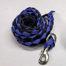 Horse Supplies - Thickened Horse Lead Rope, Large Silver Metal Buckle & Hook, 4-Strand Braided Horse Leash, Pet Leash - Multicolor - View 9
