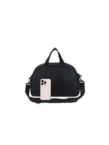 This Half-Circle Ballet, Yoga And Dance Print Tote Bag Can Be Customized With Your Personal Name Or Holiday Greetings. It Comes With An Adjustable Shoulder Strap And Has A Fashionable, Casual Design. This Is A Multi-Functional, Decorative, Stylish, Colorful And Charming Gift. - Multicolor - View 9