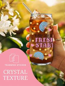 4pcs/Set Mental Health Matters UV DTF Transfer Stickers For 16oz Libbey Glass Cups (9.4x4.3in), Self Care Love Positive Affirmations Waterproof Wraps, Inspirational Therapist Gift Decals No Heat Needed - Mental Health 03 - View 2