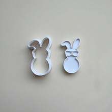 1个复活节兔子饼干模具，卡通胡萝卜翻糖饼干模具，可爱饼干模具，DIY厨房烘焙工具 - 查看 4