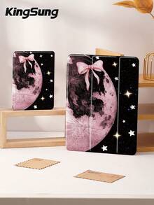 Kingsung Pink Planet Pattern Tablet Case, Compatible With 9.7/10.2/10.5/10.9/12.9/Pro 11, 10th Generation, Compatible With Samsung Galaxy Tab S6 Lite 10.4-Inch, Compatible With Kindle Paperwhite 12th Gen 2024, Released In 2022 Kindle (11th Generation), Soft Drop Resistant, Intelligent Stand/Auto Wake/Sleep - Multicolor - View 9