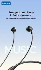 PHILIPS 飞利浦 TAN1020 无线颈挂式耳机，蓝牙 5.3 运动耳机，带降噪功能，轻巧防汗入耳式耳机，适合跑步和健身 - 查看 4