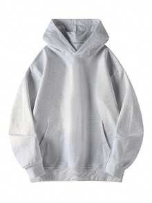 This Men's Casual Sports Hoodie Is  A Long-Sleeved Hooded Sweatshirt For Both Men And Women, Perfect For Everyday Wear And Outdoor Activities, And An Ideal Gift For Friends. - 白花灰 - 查看 7